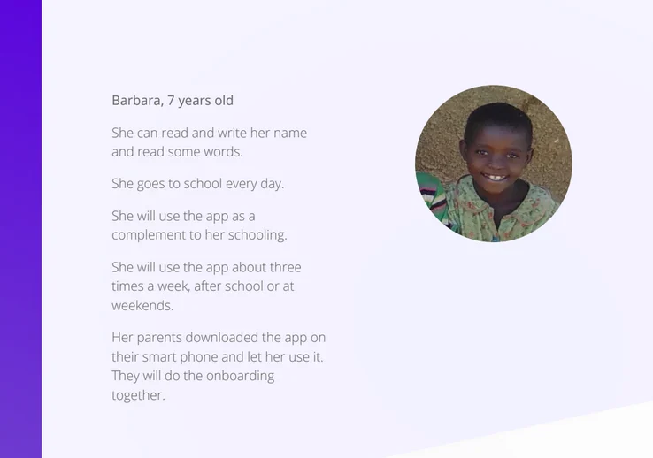 Persona built on research participants