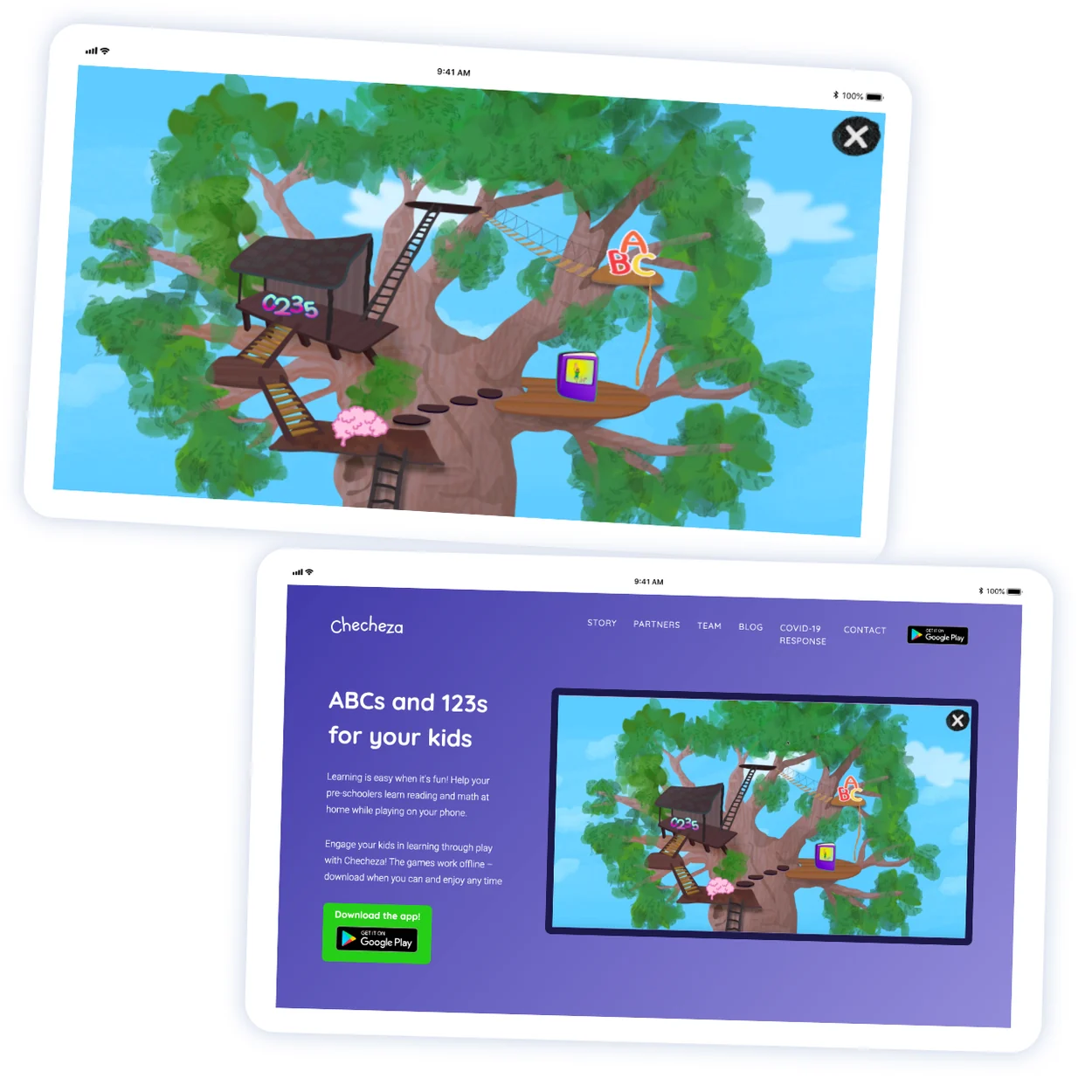 Checheza app screens