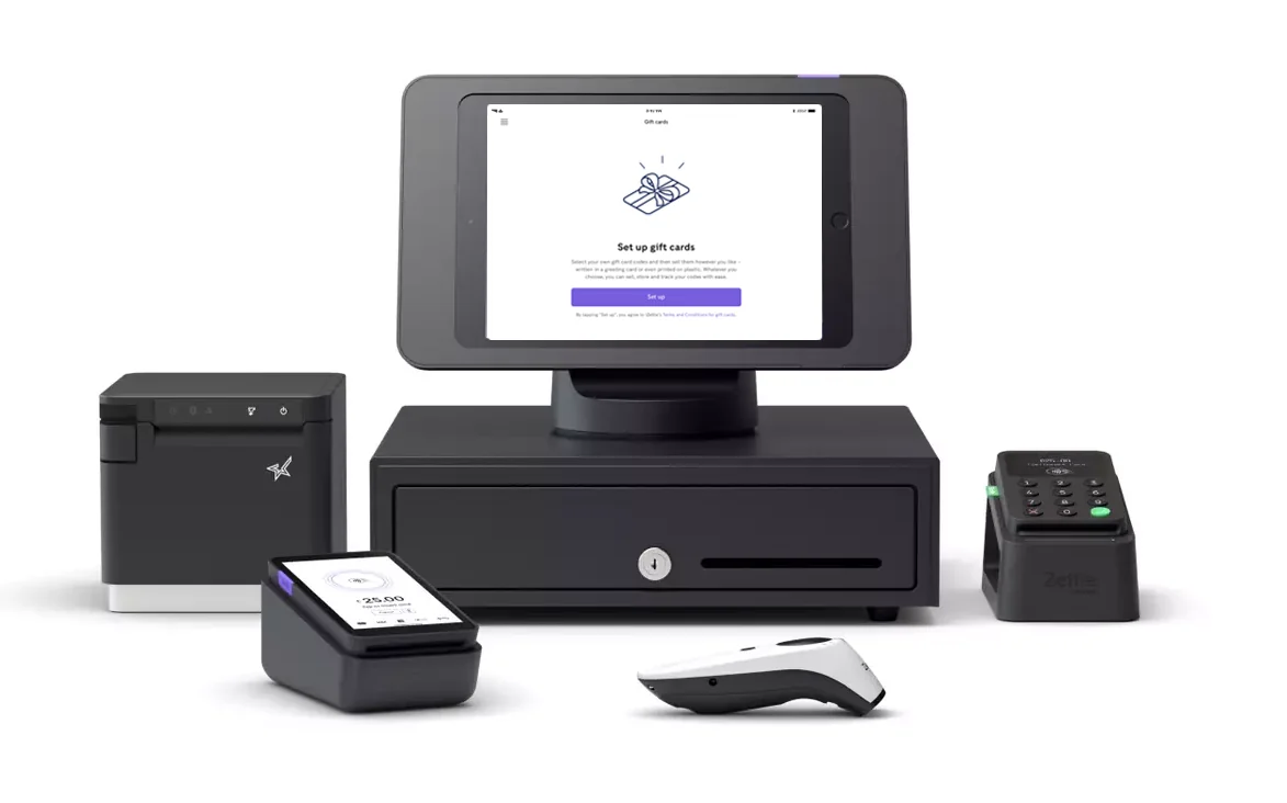 Zettle point-of-sale setup