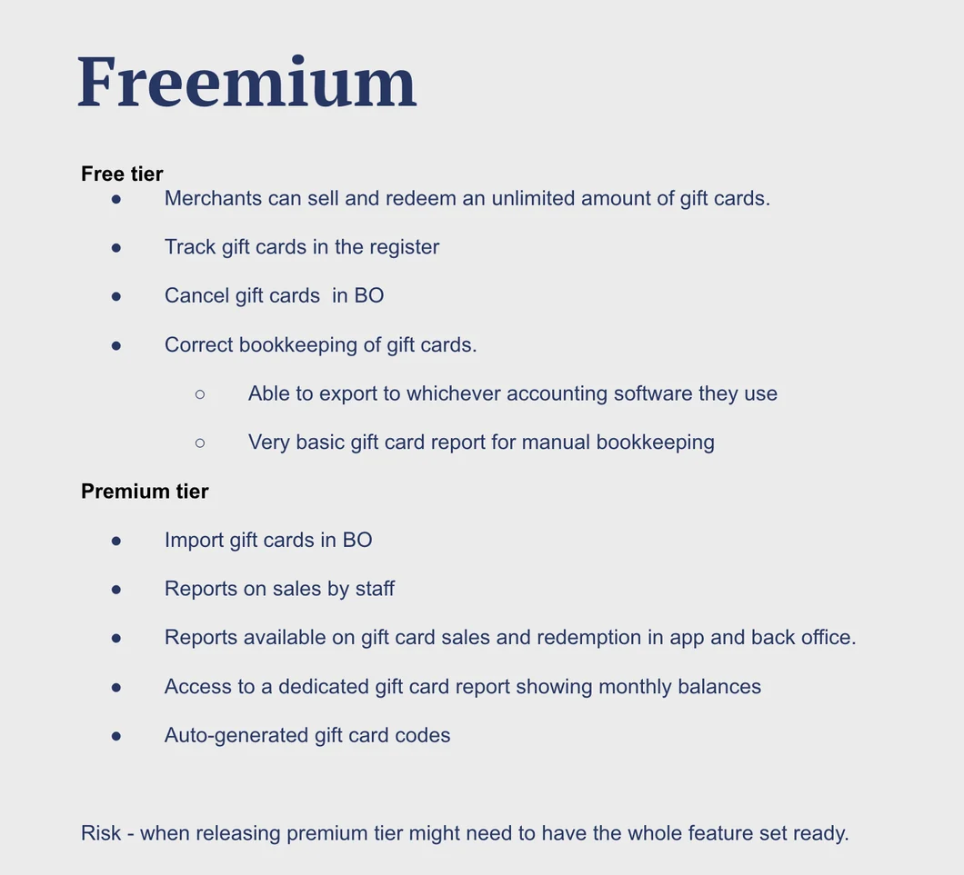 Freemium vs premium pricing model