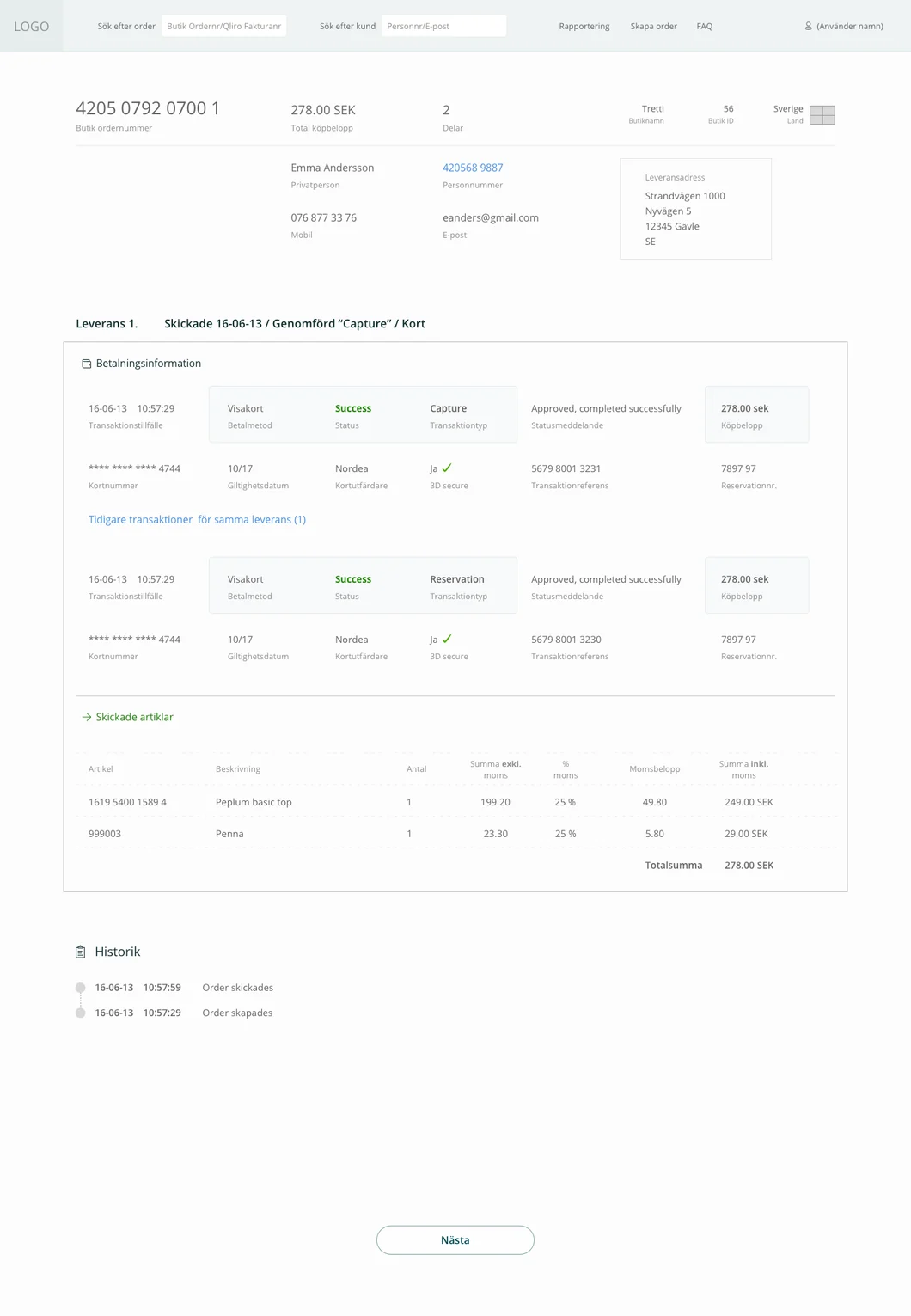 Later wireframes